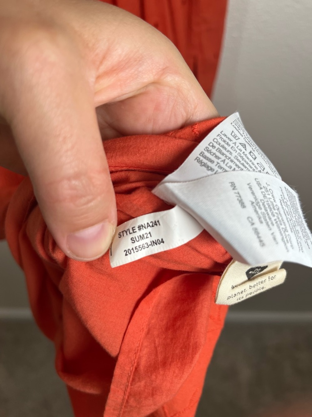 Madewell Eyelet Summertime Cami Midi Dress Rusted Clay Orange SM - Picture 11 of 12